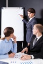 Manager writing on the board Royalty Free Stock Photo