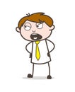 A Manager Yelling Cartoon Vector Illustration