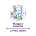 Managerial accounting concept icon