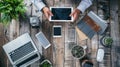 Managing Multiple Tasks with a Tablet and Workspace Setup