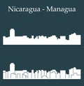 Managua, Nicaragua city silhouette