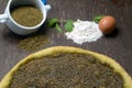 A baked thyme pastry for breakfast. Royalty Free Stock Photo