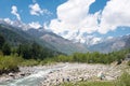 Beas River at Manali. a famous Landscape in Manali, Himachal Pradesh, India Royalty Free Stock Photo