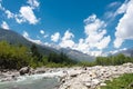 Beas River at Manali. a famous Landscape in Manali, Himachal Pradesh, India Royalty Free Stock Photo