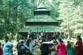 MANALI, INDIA - DECEMBER 9 Tourist come See the sacred Hidimda Devi Temple in Shimla, Kullu, Himachal Pradesh, noerthern India, As