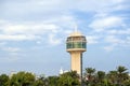 Beautiful building and the coffee house tower in Prince Khalifa Bin Salman Park