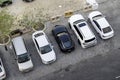 Parking lot, aerial view Royalty Free Stock Photo