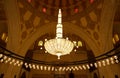 MANAMA, BAHRAIN - JUNE 26: A splendid interior of the Al Fateh Grand Mosque on June 26, 2017, Manama, Bahrain. Al Fateh mosque is