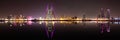 A beautiful view of Bahrain skyline during night Royalty Free Stock Photo