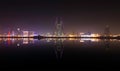 A beautiful view of Bahrain skyline during night Royalty Free Stock Photo