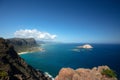 Manana Island Seabird Sanctuary as seen from Makapuu Lighthouse viewpoint on Oahu Hawaii United States Royalty Free Stock Photo