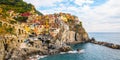 Manarola Village, Cinque Terre Coast of Italy. Manarola a beautiful small town in the province of La Spezia, Liguria, north of Royalty Free Stock Photo