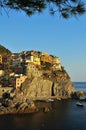 Manarola - Cinqueterre - at sunset Royalty Free Stock Photo