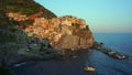 Manarola fishing village at sunset, CinqueTerre, Liguria, Italy