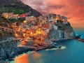 Manarola Italy sunset cinque terre