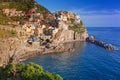 Manarola town at the Ligurian Sea