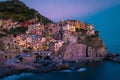 Manarola Village, Cinque Terre Coast Italy. Manarola is a beautiful small colorful town province of La Spezia, Liguria Royalty Free Stock Photo