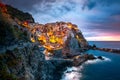 Manarola Village, Cinque Terre Coast of Italy. Manarola a beautiful small town in the province of La Spezia, Liguria, north of Royalty Free Stock Photo