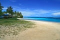 Manase beach in Savai `i the biggest island of Samoan Islands in Pacific Ocean Royalty Free Stock Photo