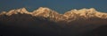 Manaslu range seen from Ghale Gaun Royalty Free Stock Photo