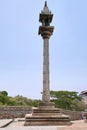 Manasthambha, Pillar in front of Parsvanatha basadi or basti, Chandragiri hill, Sravanabelgola, Karnataka.