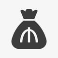 Manat icon. Sack with currency of Azerbaijan Royalty Free Stock Photo