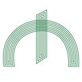 Manat sign azerbaijani, currency symbol icon striped vector illustration Royalty Free Stock Photo