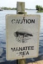 Manatee Caution Sign