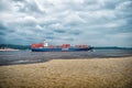 Manaus, Brazil - December 04, 2015: Alianca cargo tanker with containers