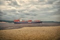 Manaus, Brazil - December 04, 2015: Alianca cargo tanker with containers