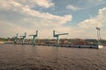 Manaus, Brazil - December 04, 2015: industrial crane in cargo berth