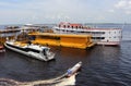 Manaus/AM/Brazil - 09/16/2018: fluvial port in Manaus in front of to local mall