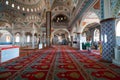 Manavgat, Turkey - August 28 2020: Central Mosque complex, Interior, carpets and traditional patterns Magnificent mosque Merkez Royalty Free Stock Photo