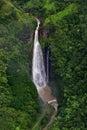 Manawaiopuna Falls, also known as Jurassic Park Falls Royalty Free Stock Photo