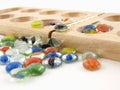 Mancala Stones and Folding Board Royalty Free Stock Photo