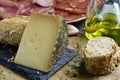 Manchego cheese and spanish cold meats Royalty Free Stock Photo