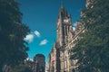 Manchester - city in North West England UK. City Hall. Royalty Free Stock Photo