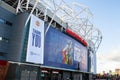 MANCHESTER, ENGLAND- 27 November 2021: Manchester United Old Trafford Football Stadium exterior