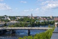 Merrimack River, Manchester, NH, USA Royalty Free Stock Photo