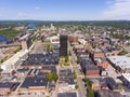 Manchester downtown aerial view, NH, USA Royalty Free Stock Photo