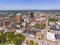 Manchester downtown aerial view, NH, USA Royalty Free Stock Photo