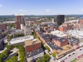 Manchester downtown aerial view, NH, USA Royalty Free Stock Photo