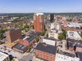 Manchester downtown aerial view, NH, USA Royalty Free Stock Photo