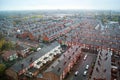 Terraced houses in the Manchester suburb of Gorton. A view from above.