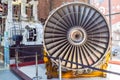 Manchester, UK - 04 April 2015 - Historic aviation engine at Mus