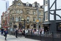 Shambles Square in Manchester city center, England