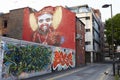 Manchester, UK - 10 May 2017: Dale Grimshaw Street Art On Wall In Manchester