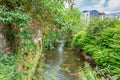 Manchester, UK: the River Irk from the Roger Street bridge Royalty Free Stock Photo