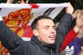 Manchester United fan in Wembley, London