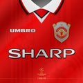 Manchester United UCL Jersey 1998-99 Royalty Free Stock Photo